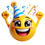 Home —pngtree—smiley face emoji with party 21021018